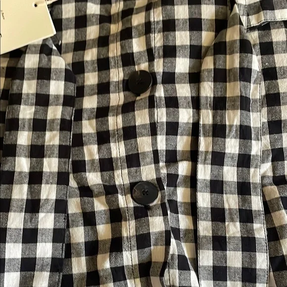 Sezane Black and White Checkered Midi Skirt - Picture 3 of 3